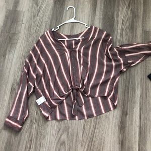 Long sleeve striped blouse